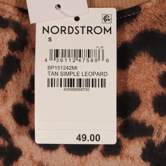 NWT BP Leopard Print Animal Mock Neck Sweatshirt Brown Sweater - Picture 10 of 10